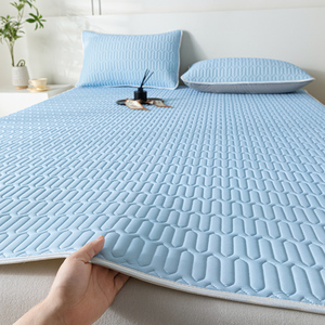 Extra lang tweepersoons matras van 100% polyester met hoeslaken van microvezel, geschikt voor studenten slaapzalen, koel en verfrissend model - Product Image 2