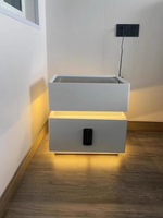 ModHomi Prix Usine Tables de Chevet Intelligentes Vente en Gros Pas Cher – Mesa De Noche Inteligentes Blanches avec 2 Tiroirs