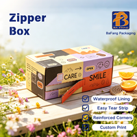 Boîtes d'expédition en carton ondulé avec bande d'ouverture facile et fermeture éclair pour livraison postale