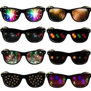 Óculos de festa engraçados premium por atacado 3D Prisma Raves Óculos Lentes especiais Óculos de difração de coração - Product Image 2