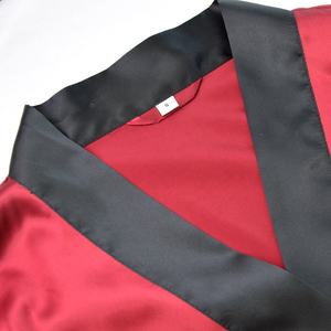 Robe Kimono OEM en Soie Satinée Grande Taille, Manches Longues, Longueur Cheville, Couleur Unie, Col en V, pour SPA, Soirée ou Nuisette - Product Image 4