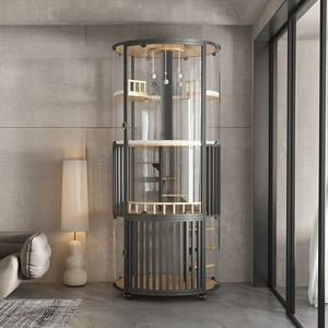 Offre Spéciale grande villa moderne et personnalisée pour <span class=keywords><strong>chat</strong></span> en bois massif avec perchoirs <span class=keywords><strong>à</strong></span> cadre d'escalade pour une utilisation multi-chats en intérieur - Product Image 2