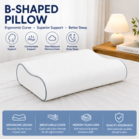 Oreiller ergonomique en mousse mémoire, contouré, couverture respirante, soutien nuque pour dormeurs latéraux & dos, pour chambr