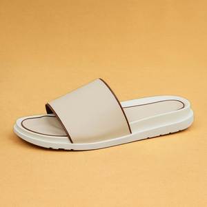 Chaussures de sport respirantes pour hommes en cuir véritable, pantoufles antidérapantes, dessus en cuir de vachette de qualité supérieure, sandales souples - Product Image 3