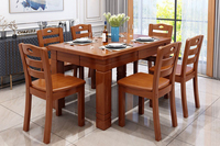 Nouvelle conception de meubles de luxe pour la maison et l'hôtel, table à manger ronde classique en bois massif