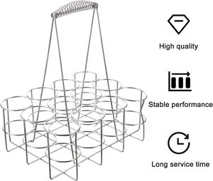 Beer Caddy Metal 12 Bottle Beer Holder Drink Carrier Beverage Delivery Soda Wine Rack Basket per Bar Pub <span class=keywords><strong>portabottiglie</strong></span> d'<span class=keywords><strong>acqua</strong></span> - Product Image 3