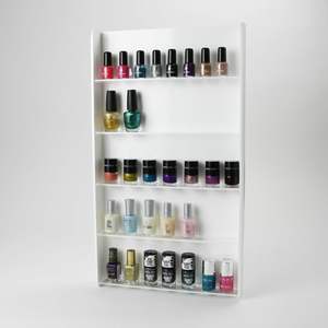 Wall Mounted 5 Tiers Acrylic Nail <strong>Polish</strong> Display Stand Black Acrylic <strong>Shellac</strong> Gel Display Stand - Product Image 6