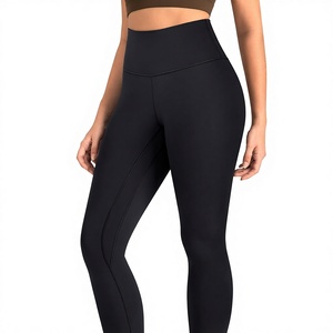 For Women's Buttery Soft Spandex/Nylon Solid High Waisted Yoga Pants Full-Length <strong>Leggings</strong> - Product Image 1