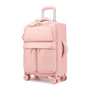 Ensemble de bagages souples unisexes de haute qualité, valises en nylon imperméables 20, 24, 28 pouces, 3 pièces, roulettes pivotantes simples et élégantes pour le voyage - Product Image 3