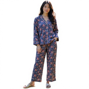 Conjunto de Pijama de Verano Personalizado, Estampado, 100% Algodón, ODM, Transpirable y Suave - Product Image 1