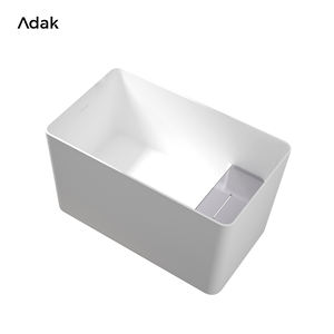 Robuste Kunststein badewanne Freistehende Badewanne mit fester Oberfläche für kleines Badezimmer - Product Image 5