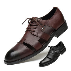 รองเท้าแตะหนังวัวแบบผูกเชือก ปิดนิ้วเท้า ระบายอากาศได้ดี กันลื่น สำหรับผู้ชายวัยกลางคนและผู้สูงอายุ รุ่นซัมเมอร์ นิว แด๊ด - Product Image 1