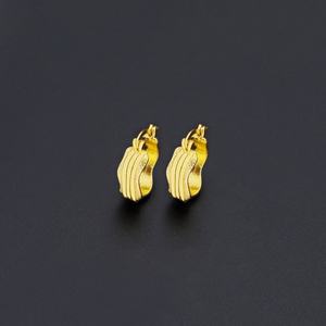 ต่างหูห่วงดีไซน์เนอร์ชุบทอง 24k คุณภาพสูงจากดูไบ สำหรับผู้หญิง สไตล์คลาสสิก ประดับเพชรซิร์คอน วัสดุทองเหลือง ขายตรงจาก Jxx - Product Image 4