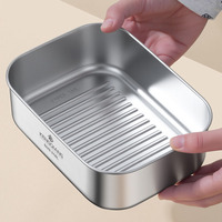 Boîte de conservation alimentaire personnalisée en acier inoxydable 316, boîte à lunch hermétique, boîte à viande, couvercle en silicone, boîte bento