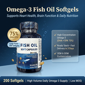 น้ำมัน<span class=keywords><strong>ปลา</strong></span><span class=keywords><strong>โอ</strong></span><span class=keywords><strong>เม</strong></span><span class=keywords><strong>ก้า</strong></span>-<span class=keywords><strong>3</strong></span> สำหรับผู้ใหญ่ แบบแคปซูลนิ่ม พรีเ<span class=keywords><strong>มี</strong></span>ยม |   200 ชิ้น น้ำหนัก 0.45 กรัม |   ความเข้มข้น DHA+EPA 75% |   สุขภาพหัวใจและสมอง |   วิตามินอี | - Product Image 1
