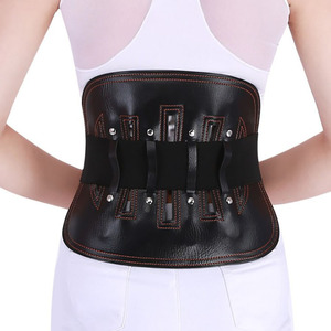 Ceinture de soutien lombaire en cuir réglable et respirante pour adultes SMLXL, enveloppante, pour la santé et le massage - Product Image 3
