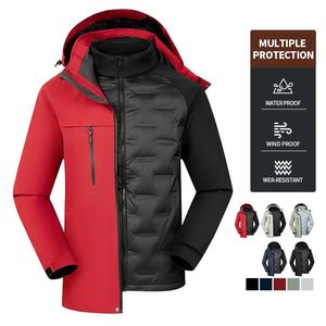 Veste Softshell Unisexe 3-en-1 de Haute Qualité, Imperméable, Écologique, Coupe-Vent, Tissu Formel à Capuche pour l'Hiver et la Randonnée en Extérieur - Product Image 1