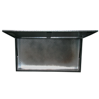 Boîte à outils latérale en aluminium pour camion avec marchepied à plateau plat, coffre de rangement robuste à ouverture frontale pour pick-up