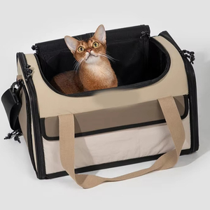 Sac de <span class=keywords><strong>transport</strong></span> pour animaux de compagnie approuvé par les compagnies aériennes pour chats et petits chiens, sac de voyage pliable à parois souples pour chatons, à placer sous le siège, fournisseur chinois - Product Image 1
