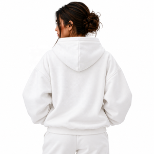 Sudadera con Capucha de Algodón 100% de Alta Calidad para Mujer, Estilo Urbano, Chándal, Denim, con Estampado Puff de Gran Gramaje - Product Image 5