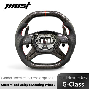 Volant en fibre de carbone véritable 100% personnalisé pour <span class=keywords><strong>Mercedes</strong></span>-Benz Classe G Classe GL Classe <span class=keywords><strong>ML</strong></span> <span class=keywords><strong>AMG</strong></span> G350 G500 2010-2016 - Product Image 2
