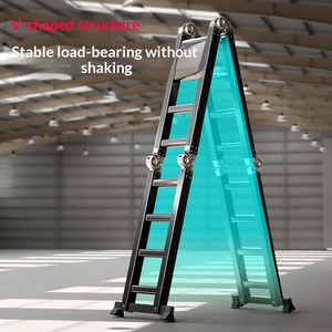 Scala Telescopica Verticale Retrattile in Metallo Personalizzata, Scala a Fisarmonica per Interni ed Esterni, Scala da Cucina Economica - Product Image 4