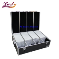 Kotak Pelindung Keras Penyimpanan Casing CD DVD Aluminium Hitam untuk CD