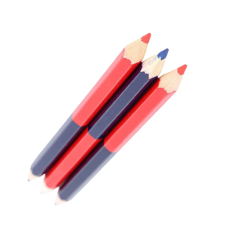 卸売メーカープロの二色大工鉛筆カスタム標準マッピング赤色鉛筆バルク