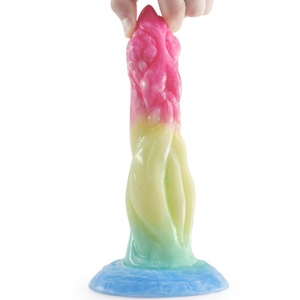 NNSX Factory Price 8 Inches Sex Toy Kinky Beast <b>Dildo</b> Geeky Raw Beef Color Silicone Alien <b>Dildo</b> G-spot Stimulation for Woman - Product Image 3