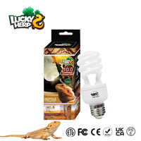 Luckyherp T3 13W UVB10.0 7000K Lampe fluorescente spirale en verre avec une durée de vie de 8000 heures, écologique pour les reptiles