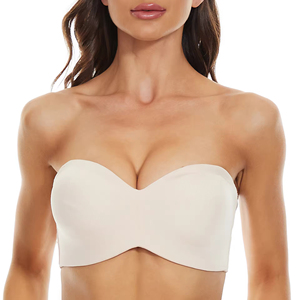 Sujetadores sin Tirantes Antideslizantes Populares, <span class=keywords><strong>Sujetador</strong></span> Push-Up para Bustos Más Grandes con Ajuste Sin Costuras, Top Halter <span class=keywords><strong>Invisible</strong></span> Anti-Exposición para Mujer - Product Image 2