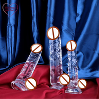 Dildos, Godets et Pénis Artificiels pour Femmes, Jouets Sexuels Doux et Économiques, pour Vagin, Clitoris et Anus, avec Ventouse, 5 Couleurs