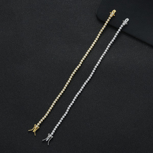 2Mm Bag Set Tennis <b>Bracelet</b>, European and American Single-row <b>Copper</b> Set Zirconium Hip-hop <b>Bracelet</b> Tanjing Fashion - Product Image 2