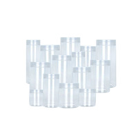 Pot en plastique transparent PET pour aliments / bonbons / biscuits / en-cas, avec couvercle à vis, étanche, écologique, biodégradable, 300 ml
