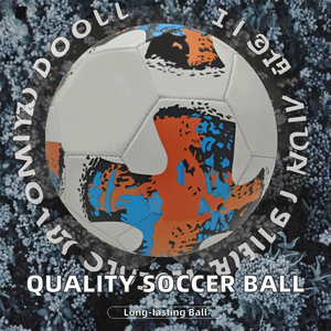 Ballon de football <span class=keywords><strong>personnalisé</strong></span> de haute qualité en PVC et PU, taille 5, ballon d'entraînement officiel avec option de logo <span class=keywords><strong>personnalisé</strong></span> - Product Image 2