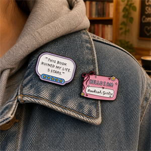 Set de Pins Esmaltados para Amantes de los Libros: Este Libro Me Rompió la <span class=keywords><strong>Vida</strong></span>, 5 Estrellas, Broche de Identificación para Chicas Literarias, Regalo al por Mayor, Pins de Solapa de Esmalte Duro - Product Image 4