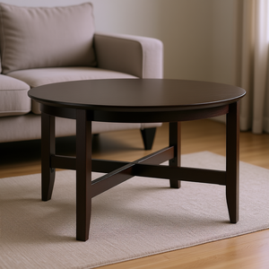 โต๊ะกาแฟโทบี้ทรงกลม ไม้เอสเพรสโซ เฟอร์นิเจอร์ห้องนั่งเล่นสไตล์โมเดิร์น - Product Image 2