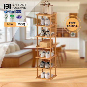 Zapatero Apilable de Madera de Múltiples Niveles BH, Organizador de Zapatos Vertical <span class=keywords><strong>Estrecho</strong></span> para <span class=keywords><strong>Armario</strong></span>, <span class=keywords><strong>Entrada</strong></span> de Puerta Principal - Product Image 1