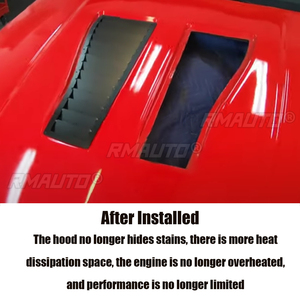 A Pair Car <b>Vented</b> Heat Extractor Functional Hood Louvers Scoop for Chevrolet Camaro Z28 IROC-Z IROC 1985-1990 - Product Image 3