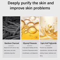 Masque facial en boue cristalline LIFITT au charbon de bambou purifiant, nourrissant, nettoyant en profondeur, hydratation longue durée