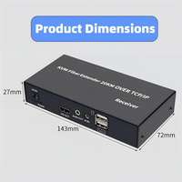 20KM KVM-Glasfaser-Extender 1080P 60Hz über Einzelfaser Extender TX RX über TCP/IP 20KM mit USB