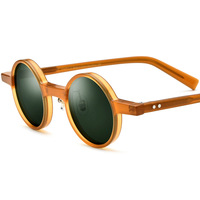 Nouvelles lunettes polarisées en acétate 2025, lunettes rondes pour femmes, lunettes de soleil personnalisées de haute qualité, lunettes de soleil pour femmes