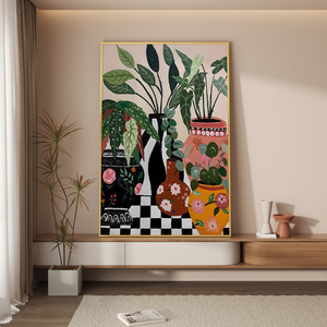 Quadri su Tela con Stampa Astratta in Stile <span class=keywords><strong>Matisse</strong></span>, Dipinti Moderni con Inchiostro Ecologico, Arte Colorata e Carina per Soggiorno - Product Image 4