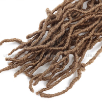 LEILONG Vendita Calda Dreadlocks Sintetici Kaneka da 18 24 36 Pollici, Estensioni Finte Nu Soft Locs, Capelli all'Uncinetto 36 Pollici Soft Locs
