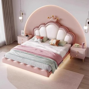 เตียงไม้แขวนสำหรับเด็กพร้อมไฟดีไซน์ทันสมัยสำหรับใช้ในโรงแรมและโรงเรียนเฟอร์นิเจอร์ห้องนอนเด็กแสนสบาย - Product Image 2