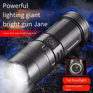 ไฟฉาย LED สีขาวสว่างพิเศษ 1000 ลูเมนส์ ปรับซูมได้ มาตรฐาน IP65 แบบทรงปืนใหญ่ ช่องชาร์จ Type-C สำหรับใช้งานทางยุทธวิธีกลางแจ้ง - Product Image 6