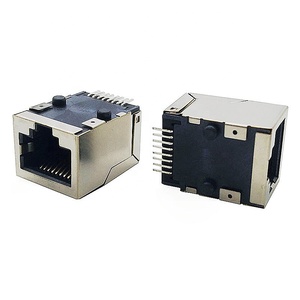 ขั้วต่อ Rj45ซ็อกเก็ตแม่เหล็ก100ฐาน-T มีแถบป้องกันรูปแมว8พอร์ตตัวเชื่อมอีเทอร์เน็ตแบบไม่นำสัญญาณ SMT 8พอร์ต - Product Image 4