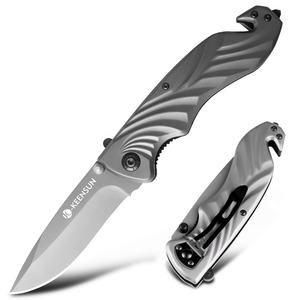 Nouveau couteau de chasse à lame pliante avec clip ceinture brise-verre survie couteau de poche tactique extérieur edc pour le camping - Product Image 1