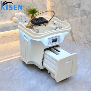 เครื่องสระผมแบบพกพา Kisen Advanced พร้อมอ่างล้างผมและเทคโนโลยีสปาญี่ปุ่น วงแหวนน้ำและไฟ LED สำหรับร้านเสริมสวย - Product Image 1