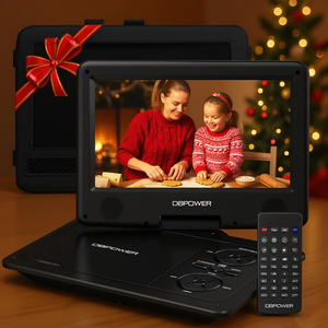 DBPOWER 11.5 Inch Portable Car DVD <b>Player</b> 9 Swivel Screen Rechargeable Battery CD DVD <b>USB</b> SD Card Support - Product Image 2